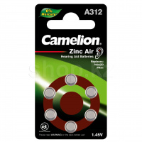 Camelion Zinc Air A312-BP6, 1.45V (6шт) батареясы