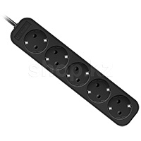 Удлинитель Defender M518, 5 розеток, 1.8м, Black