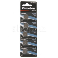Camelion Lithium CR1620-BP5, 3V (5 дана) батареясы