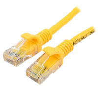 Patch cord RJ-45 5е cat Cablexpert PP12-1.5M/Y, UTP, 1.5m, Yellow