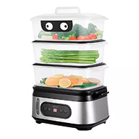 Пароварка Kitfort KT-4082, Black-Steel