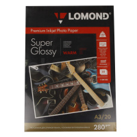 Бумага LOMOND A3, 280г/м2, 20 листов, суперглянцевая, односторонняя