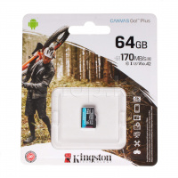 Micro SDXC 64Gb Kingston Canvas Go! Plus, Class 10 UHS-I U3 V30 жад картасы