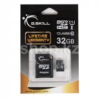 Карта памяти Micro SDHC 32Gb G.Skill, Class 10 UHS-I U1, адаптер