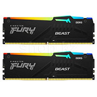 DDR-5 DIMM 64 GB 6000 MHz Kingston Fury Beast RGB, 2x 32 GB Kit, Black, BOX (KF560C30BBAK2-64)