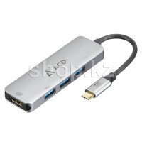 Переходник USB Type-C - HDMI, USB 3.0, ACD Fusion ACD-C104-UAL, BOX