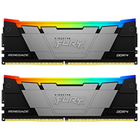 DDR-4 DIMM 32 GB 3600 MHz Kingston Fury Renegade RGB, 2x 16 GB Kit, Black, BOX (KF436C16RB12AK2/32)