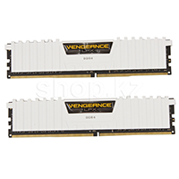 DDR-4 DIMM 32 GB 3200 MHz PC25600 Corsair Vengeance LPX, 2x 16GB Kit, White (CMK32GX4M2E3200C16W)