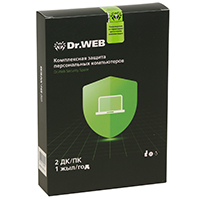 Антивирус Dr. Web Security Space, 12 мес., 2 ПК, BOX