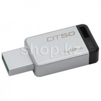USB Флешка 128Gb Kingston DataTraveler 50, USB 3.1, Silver-Black