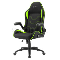 Кресло игровое компьютерное Sharkoon Elbrus 1, Black-Green