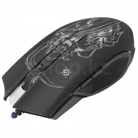 Мышь Defender Ghost GM-190L, Black, USB + коврик