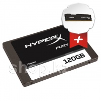 SSD накопитель 120 Gb Kingston HyperX Fury, 2.5", SATA III + DDR-3 8Gb/1866MHz Kingston HyperX Fury