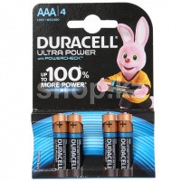Батарейка Duracell Ultra Power AAA LR03/MX2400, 1.5V (4шт.)