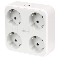 Сетевой фильтр Tessan TS-302-DE-C, 4 розетки, 2хUSB, USB Type-C, Grey
