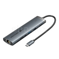 Док-станция USB Type-C Vention TGVHB 9-in-1, Gray, BOX