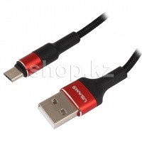 Micro USB Usams SJ-224, 1.2m, Black-Red интерфейс кабелі
