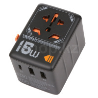 Зарядное устройство Tessan TS-WTA01, сеть, для USB-устройств, Black