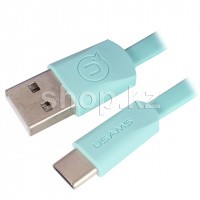 Кабель интерфейсный для USB Type-C Usams SJ-200, 1.2m, Green
