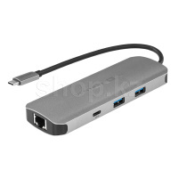 Док-станция USB Type-C Vention TQMHB 9-in-1, Gray, BOX