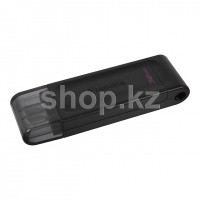 USB 32Gb Kingston DataTraveler 70, USB 3.2 (Type-C), Black флешкасы