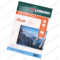 Lomond A4, 180 г/м2, 25 парақ, күңгірт, бір жақты, қағазы