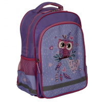 Школьный рюкзак ПИФАГОР Owlet 229991, Lilac-Pink