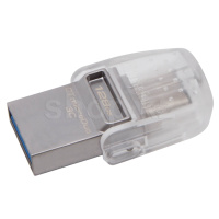 USB Флешка 128Gb Kingston DataTraveler MicroDuo 3C, USB 3.1, Silver