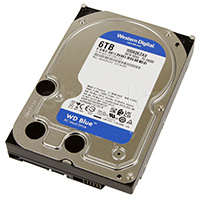 Жесткий диск HDD 6 TB Western Digital (WD60EZAX), 3.5", 256 MB, SATA III, Blue