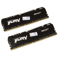 DDR-4 DIMM 32 GB 3200 MHz Kingston Fury Beast RGB, 2x 16 GB Kit, Black, BOX (KF432C16BBAK2/32)