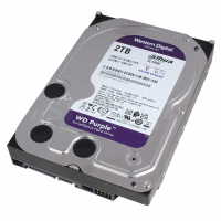 Жесткий диск HDD 2000 Gb Western Digital (WD20PURX), 3.5", 64Mb, SATA III, Purple