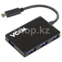 USB HUB 4-port USB 3.1 + Micro USB, Vcom DH310, Black
