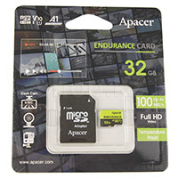 Карта памяти MicroSDHC 32Gb Apacer, Class 10, UHS-I U1, адаптер
