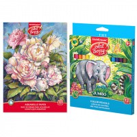 Набор цветные карандаши и альбом для рисования ErichKrause ArtBerry 32474 и 45438