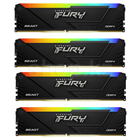 DDR-4 DIMM 64 GB 3200 MHz Kingston Fury Beast RGB, 4x 16 GB Kit, BOX (KF432C16BB12AK4/64)