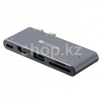 Переходник Thunderbolt 3 - HDMI, USB 3.0, SD, Thunderbolt 3 Canyon CNS-TDS05DG, BOX