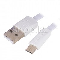 Кабель интерфейсный для Micro USB Usams SJ-201, 1.2m, White