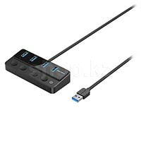 USB HUB 5-port USB 3.0 Vention CHWBF, Black