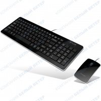 Клавиатура Delux DLD-1525OUB, Black, USB + мышь