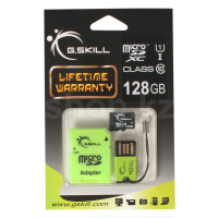Micro SDXC 128Gb G.Skill, Class 10 UHS-I U1, жад картасы + картридері