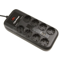 ᐈ Сетевой фильтр CyberPower P0820SUE0-DE, 8 розеток, 2xUSB, 1.8м, Black ...
