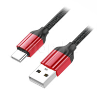 Кабель интерфейсный для USB Type-C LDNIO LS431, 1m, Red-Black
