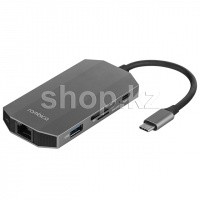 USB Type-C - LAN, USB Type-C PD, 2хUSB 3.0, HDMI, SDXC, 2x3.5 MiniJack, Rombica M7, BOX ауыстырғышы