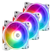 ID-Cooling ZF-12025-ARGB-TRIO SNOW, 12cm, White корпусына арналған желдеткіш жиынтығы