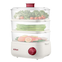 Пароварка Kitfort КТ-6830, White Red