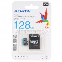 Micro SDXC 128Gb ADATA Premier, Class 10 US-I U3, жад картасы