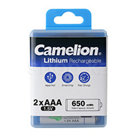 Camelion AAA UB-AAA650-PBH2, 430mAh/1.5V (2 дана) аккумуляторы