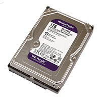Жесткий диск HDD 1 ТB Western Digital (WD11PURZ), 3.5", 64 MB, SATA III, Purple