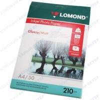 Lomond A4, 210г/м2, 50 парақ, жылтыр/күңгірт, екi жақты, қағазы