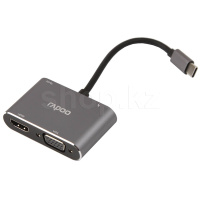 Переходник USB Type-C Multi Function 2in1, Rapoo XD30, RTL